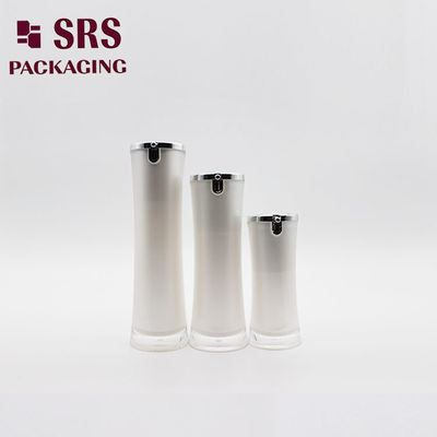 কালো বিশেষ আকৃতির 15ml 30ml 50ml অ্যাক্রিলিক লোশন গোলাকার বোতল