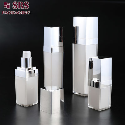 L050 SRS চীন প্রস্তুতকারক বিলাসবহুল এক্রাইলিক খালি স্কয়ার ক্রিম স্প্রে পাম্প বোতল মুখের জন্য ক্রিম