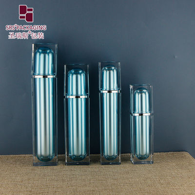 শেনগ্রুসি নতুন ডিজাইন খালি বর্গক্ষেত্র ধাতুযুক্ত এক্রাইলিক বিলাসবহুল পাম্প স্কিনকেয়ার লশনের বোতল