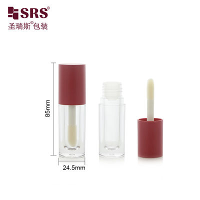 G1139 Injection Color Screw Cap Transparent Plastic Lipgloss Tube Container Customization Cute Cylinder