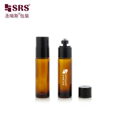 BLPB 15ML বিলাসবহুল নতুন ডিজাইনের গ্লাস রোল অন বোতল প্রয়োজনীয় তেলের জন্য সুইচ সহ কোনও ফুটো নেই