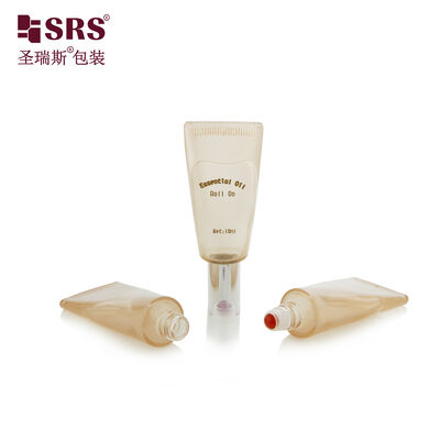 GB3 10ML বিলাসবহুল টিউব অনন্য নকশা স্বচ্ছ গ্লাস রঙিন কাস্টম রোল উপর ইস্পাত বল বোতল সুগন্ধি তেল জন্য