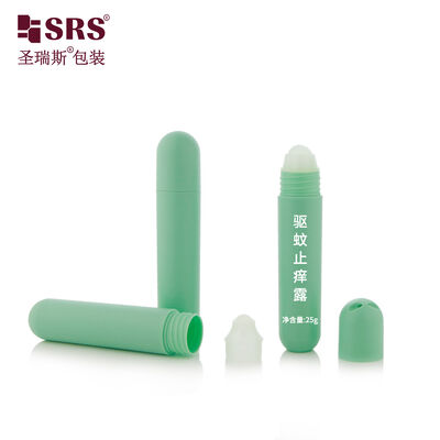 RPPG 25ML Round Bottom PP Matte Finished Roll On Bottle With Dome Cap