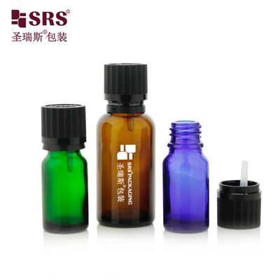 UV Protection Glass Essential Oil Vial Tamper Evident Child Resistant Cap for Tincture