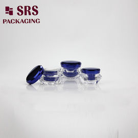 ডায়মন্ডের আকৃতি 5g 15g 30g 50g ডাবল ওয়াল বিলাসবহুল মুখোশ ঢাকনা সহ এক্রাইলিক পাত্রে