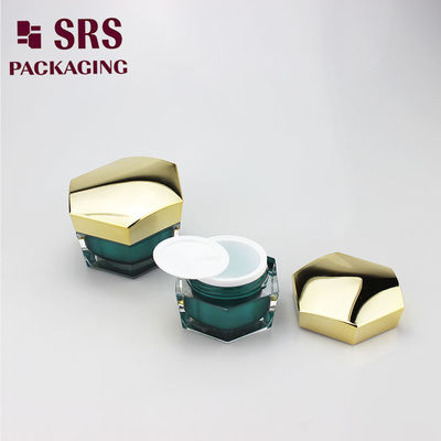 30g 50g খালি অনন্য আকৃতির বিলাসবহুল উচ্চ মানের কসমেটিক ষড়ভুজ এক্রাইলিক জার
