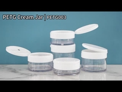 PETG003 ক্রিমের জন্য ফ্লিপ ক্যাপ সহ প্লাস্টিকের জার