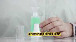 PA029 15ml 30ml 50ml খালি পিপি প্লাস্টিক ট্রান্সলুসেন্ট এয়ারলেস প্লাস্টিক পাম্প বোতলের ডেমো